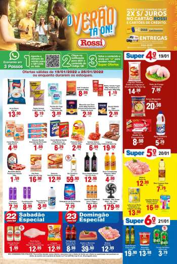 Folheto Rossi Supermercados - 19/01/2022 - 25/01/2022.