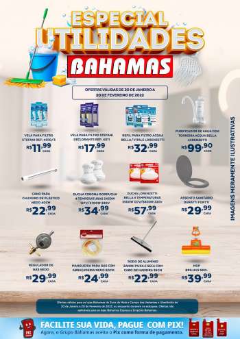 Folheto Bahamas Supermercados - 20/01/2022 - 20/02/2022.