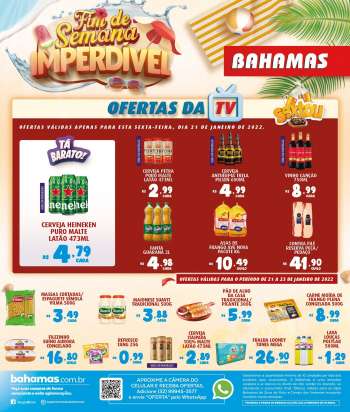 Folheto Bahamas Supermercados - 21/01/2022 - 23/01/2022.
