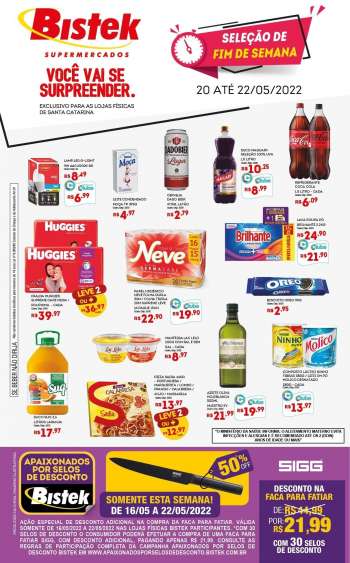 Folheto Bistek Supermercados - 20/05/2022 - 22/05/2022.