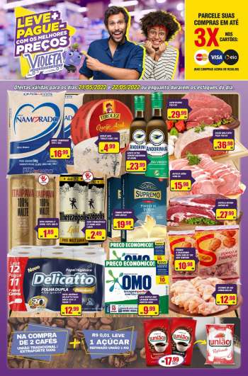 Folheto Supermercado Violeta - 21/05/2022 - 22/05/2022.