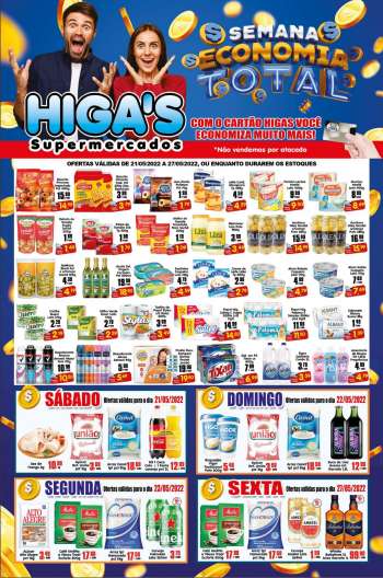 Folheto Supermercado Higas - 21/05/2022 - 27/05/2022.