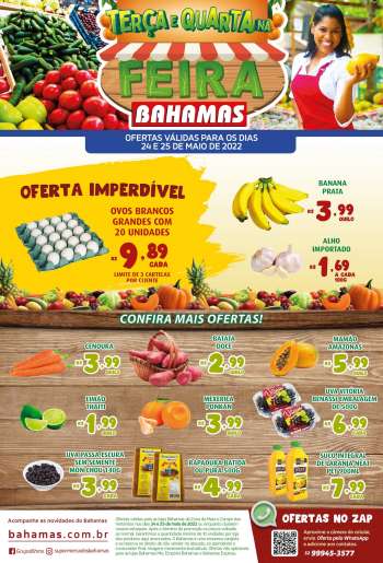 Folheto Bahamas Supermercados - 24/05/2022 - 25/05/2022.