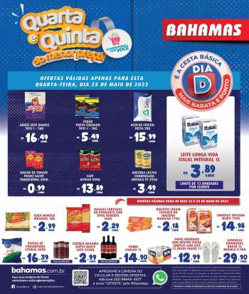 Folheto Bahamas Supermercados - 25/05/2022 - 26/05/2022.