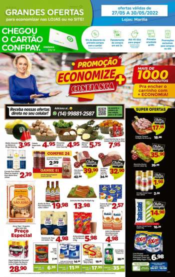 Folheto Confiança Supermercados - 27/05/2022 - 30/05/2022.