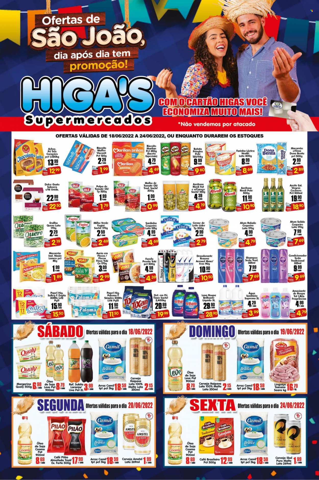 Encarte Supermercado Higas  - 18.06.2022 - 24.06.2022. Página 1.