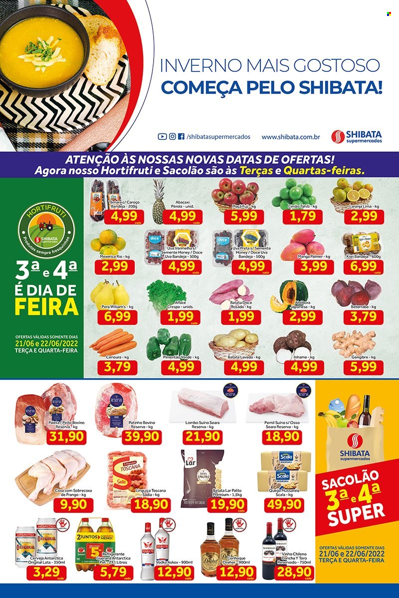 Encarte Shibata Supermercados  - 21.06.2022 - 27.06.2022. Página 1.