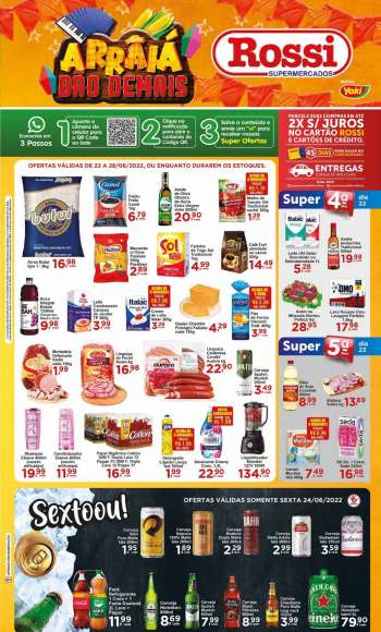 Folheto Rossi Supermercados - 22/06/2022 - 28/06/2022.