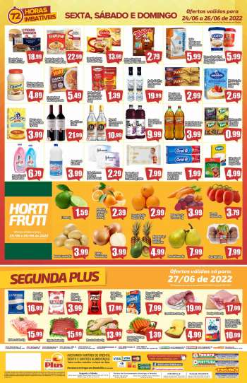 Folheto Rede Plus Supermercados - 24/06/2022 - 27/06/2022.