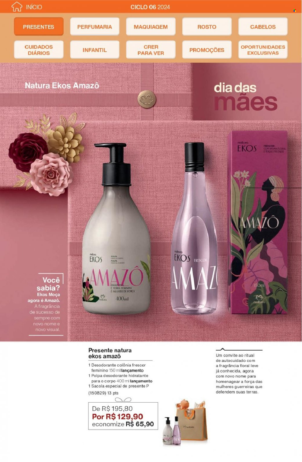 thumbnail - Folheto Natura - Produtos em promoção - sacola, maquiagem, desodorante, antitranspirante. Página 15.