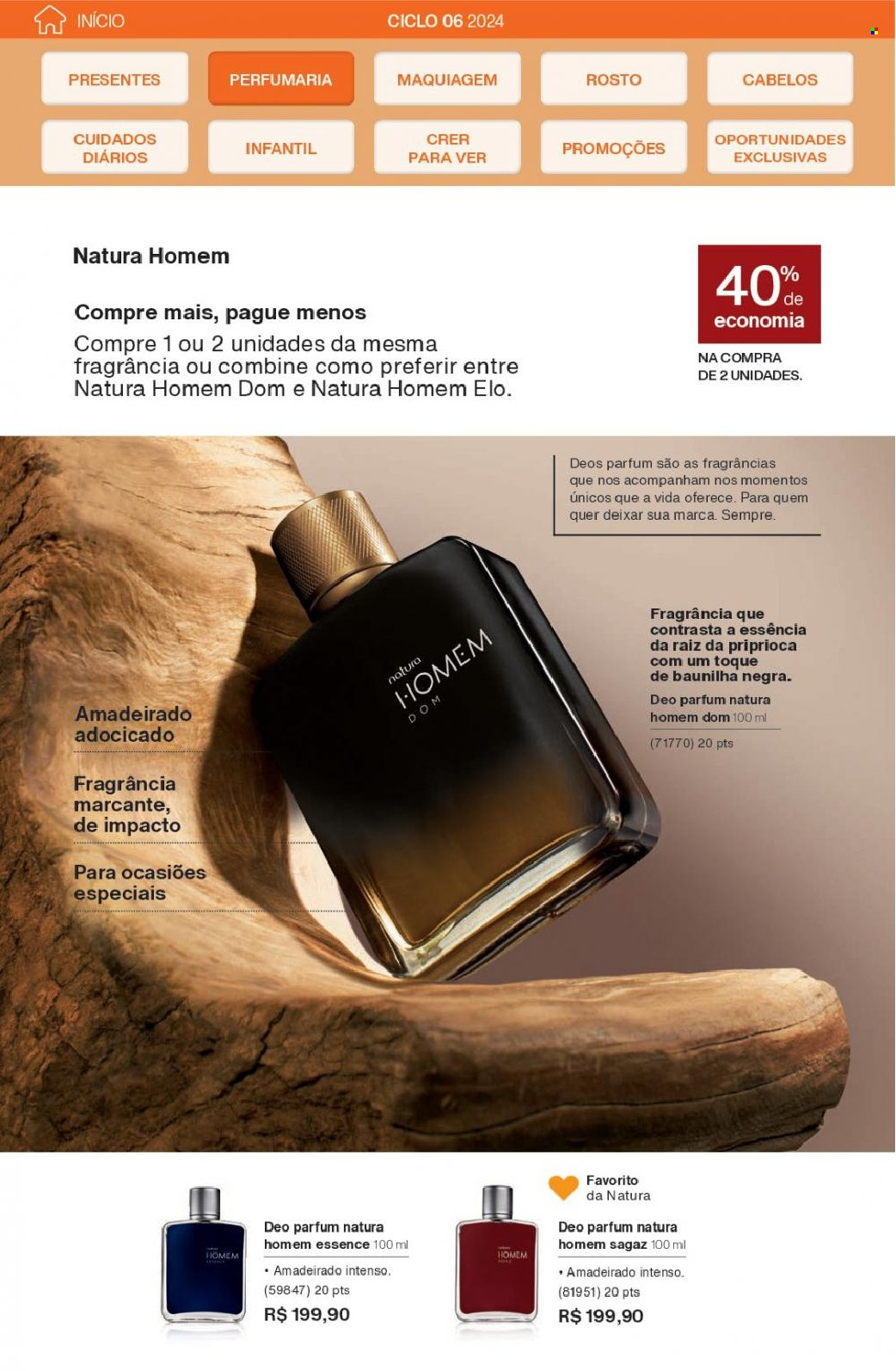 thumbnail - Folheto Natura - Produtos em promoção - maquiagem, desodorante. Página 64.