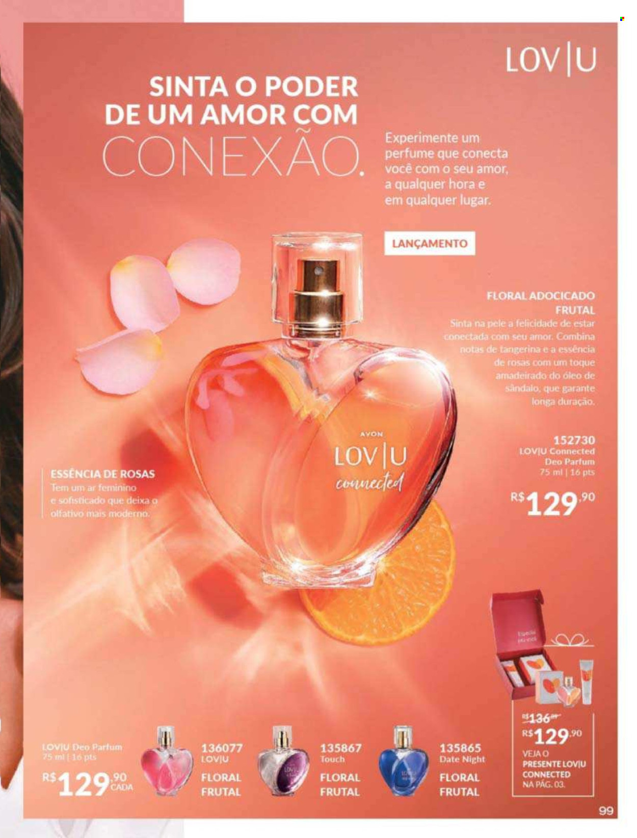 thumbnail - Folheto Avon - Produtos em promoção - Avon, desodorante, perfume. Página 99.