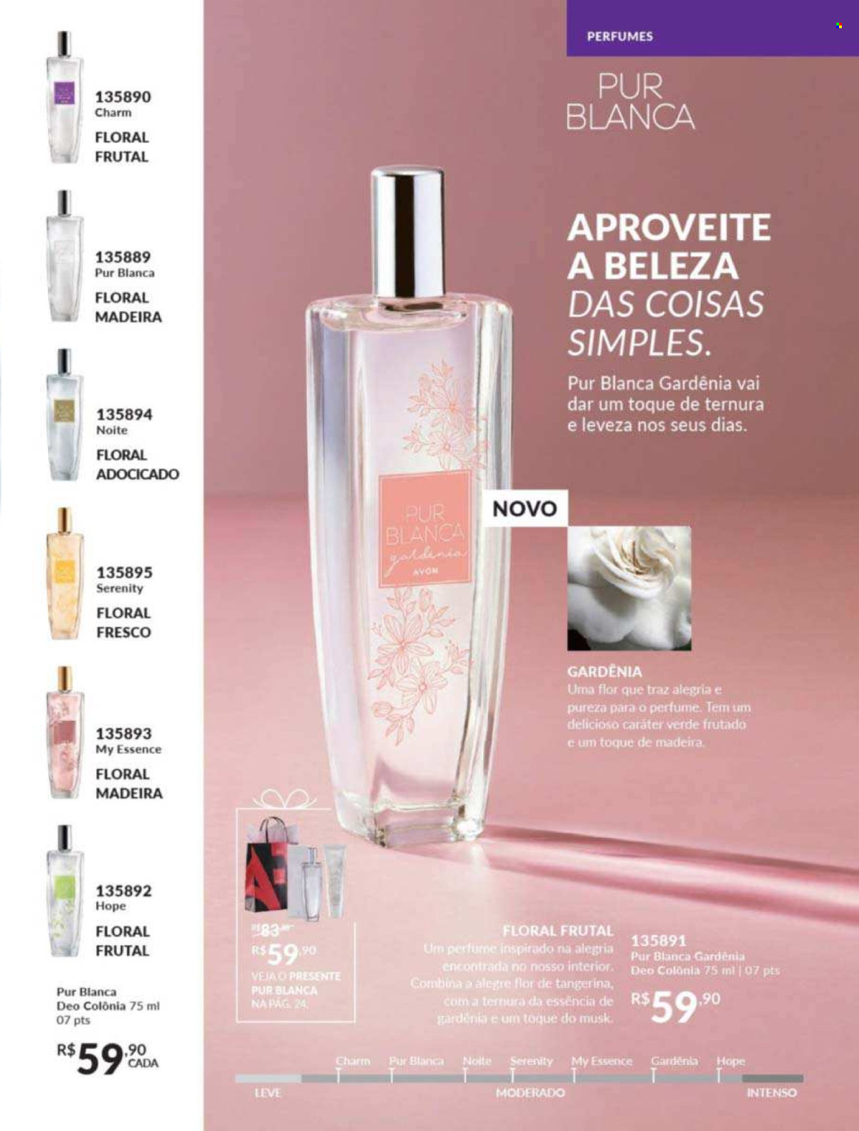 thumbnail - Folheto Avon - Produtos em promoção - desodorante, perfume, água de colonia. Página 105.