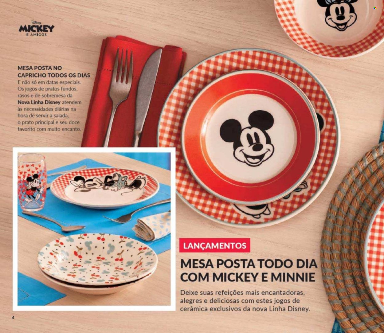 thumbnail - Folheto Avon - Produtos em promoção - Disney, Minnie, prato. Página 4.