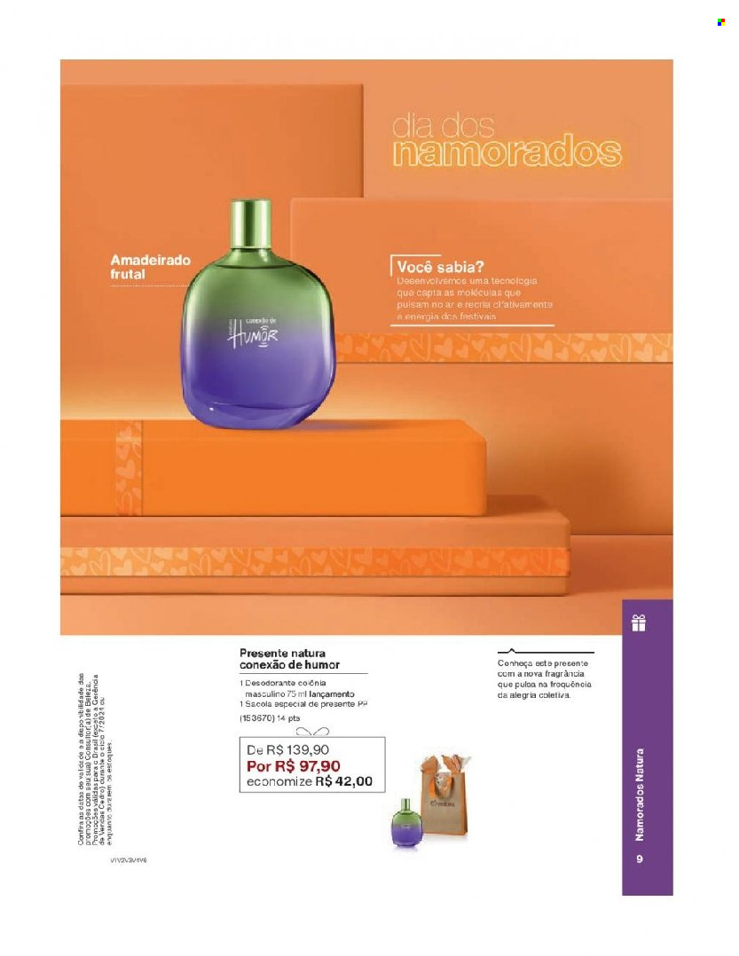thumbnail - Folheto Natura - Produtos em promoção - sacola, desodorante, antitranspirante. Página 9.