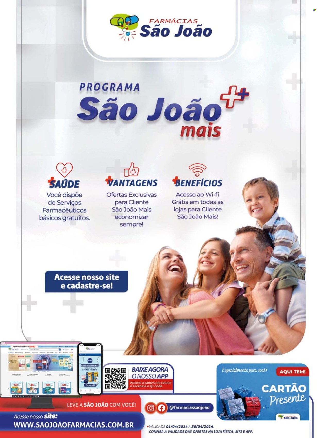 thumbnail - Folheto Farmácias São João - 01/04/2024 - 30/04/2024 - Produtos em promoção - Nivea. Página 1.
