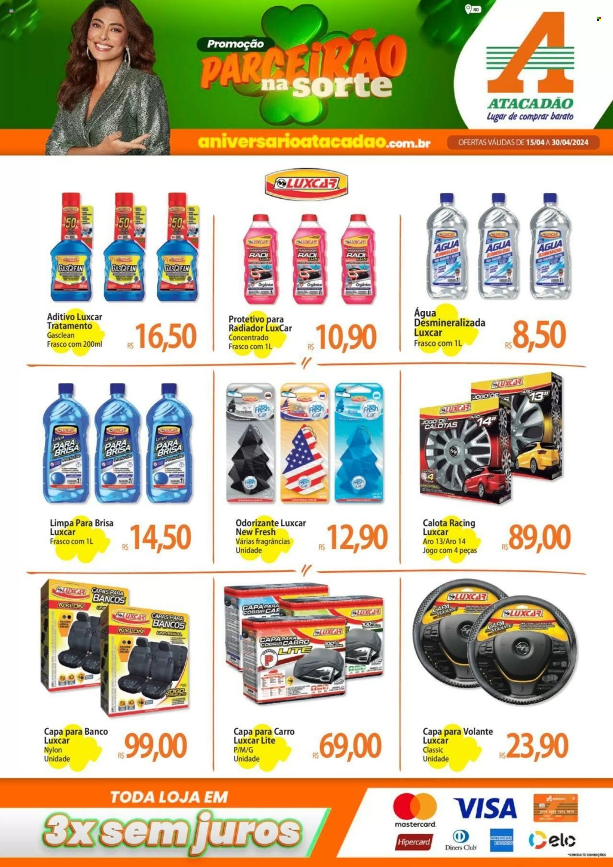 thumbnail - Folheto Atacadão - 15/04/2024 - 30/04/2024 - Produtos em promoção - água, frasco, carro brinquedo, carro. Página 1.