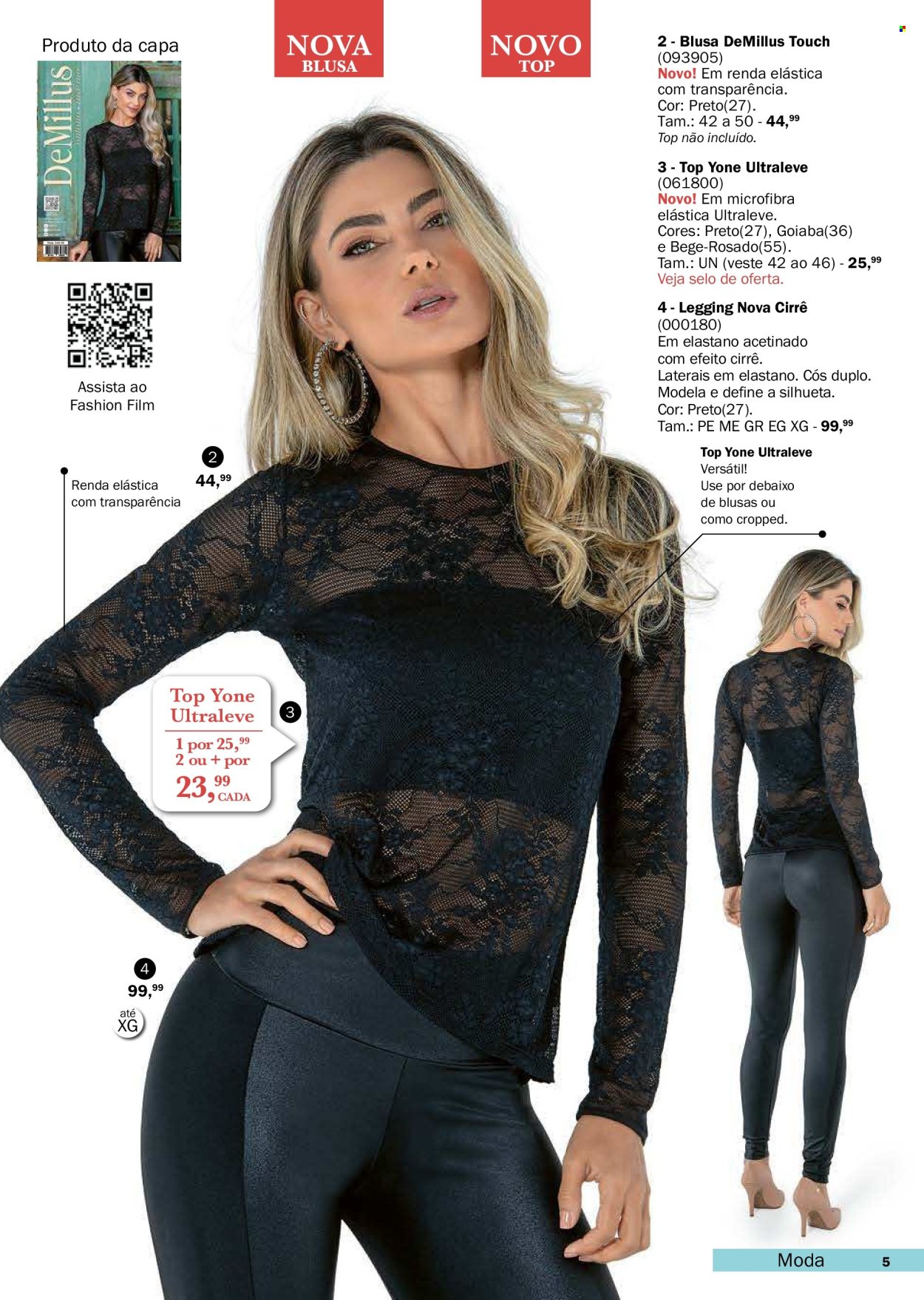 thumbnail - Folheto DeMillus - Produtos em promoção - blusa, top, leggings. Página 5.