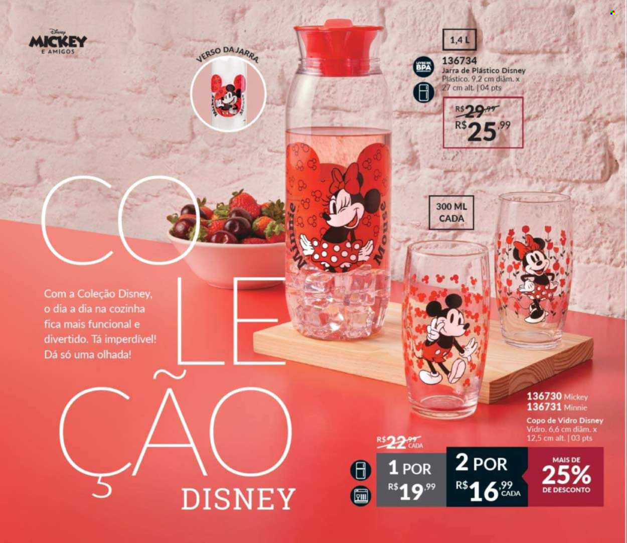thumbnail - Folheto Avon - Produtos em promoção - Disney, Minnie, copo, jarra. Página 36.