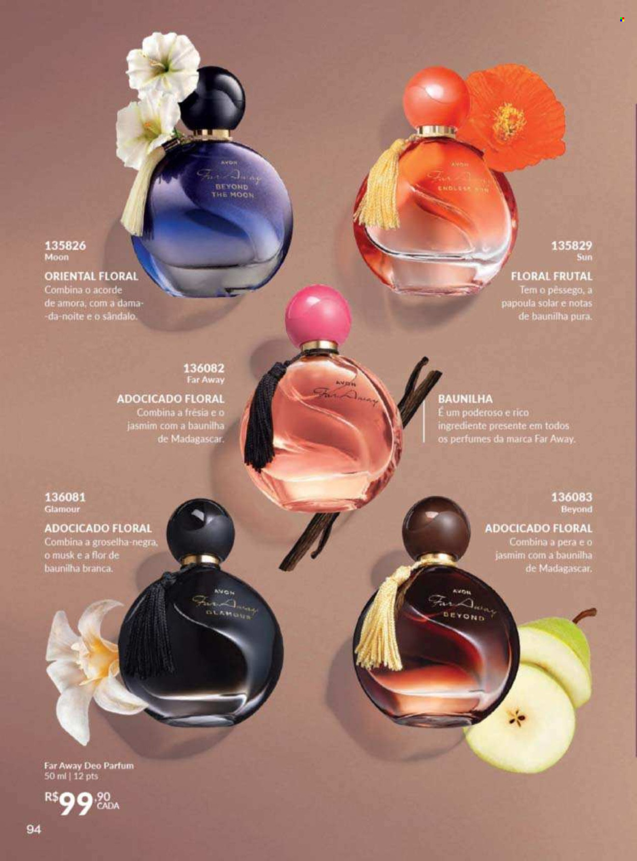 thumbnail - Folheto Avon - Produtos em promoção - Avon, desodorante, Far Away, Glamour, perfume. Página 92.