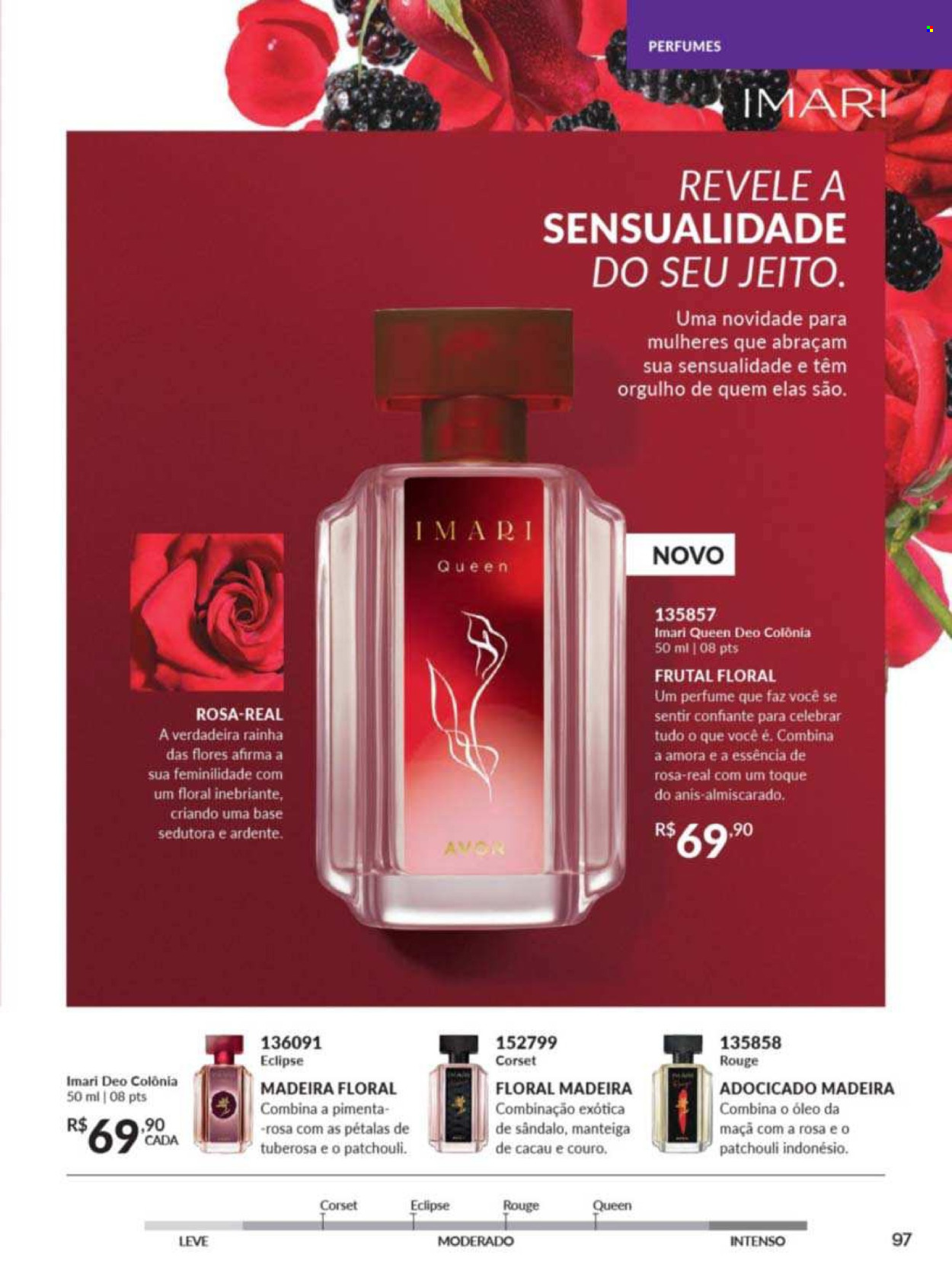 thumbnail - Folheto Avon - Produtos em promoção - desodorante, Imari, perfume, água de colonia. Página 95.