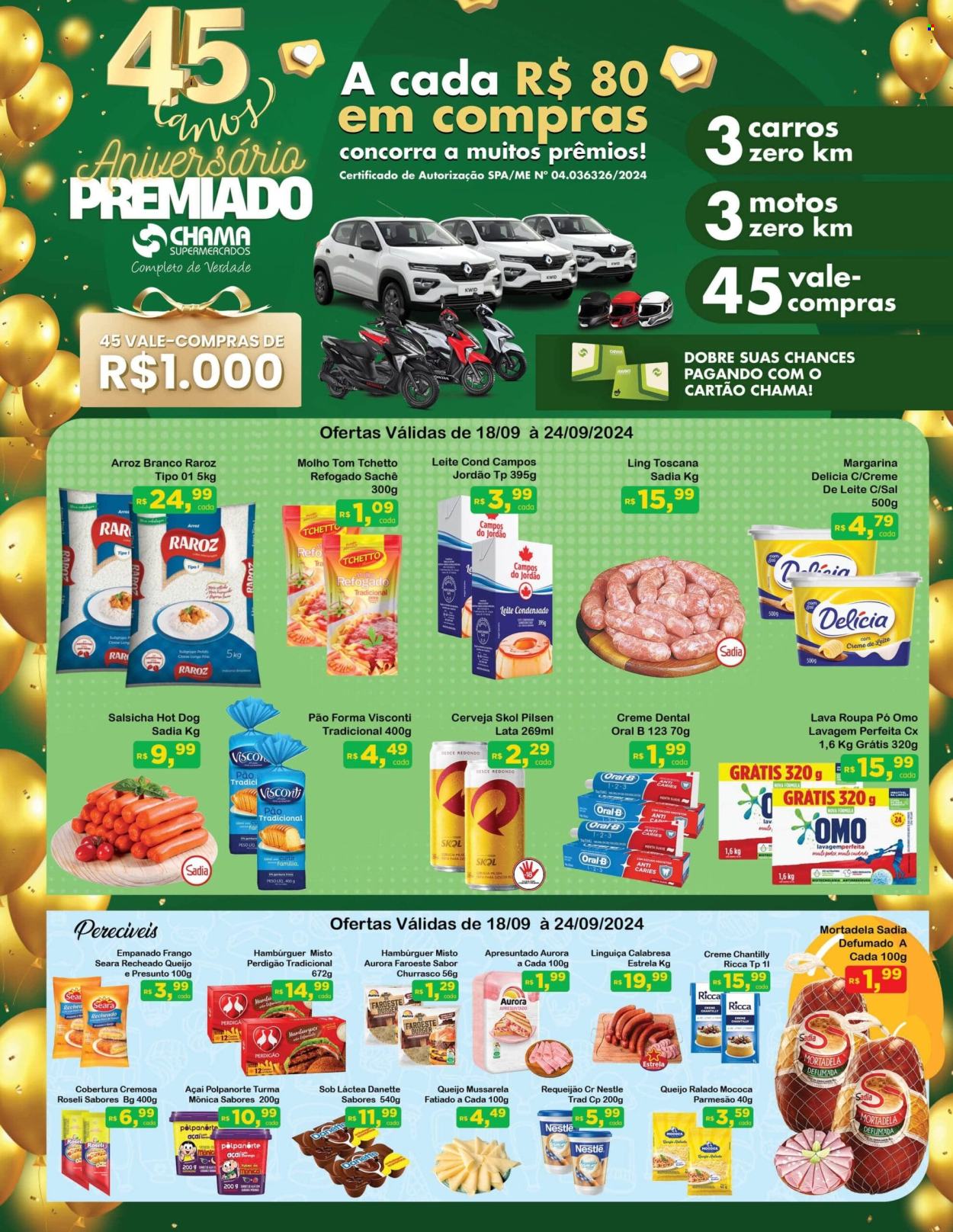 Folheto Chama Supermercados - 18/09/2024 - 24/09/2024. Página 1