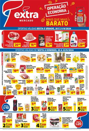 Folheto Mercado Extra - 20/09/2024 - 22/09/2024.