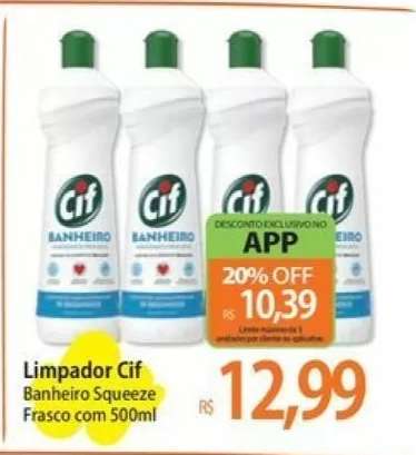 Limpador Cif Banheiro Squeeze Frasco com 500ml