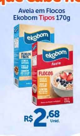 Aveia em Flocos Ekobom Tipos 170g