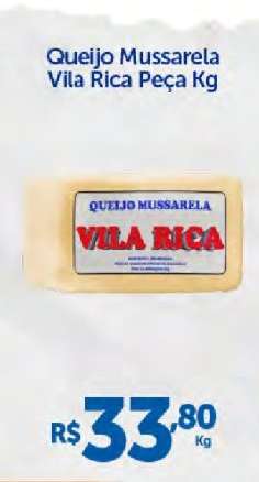 Queijo Mussarela Vila Rica Peça Kg