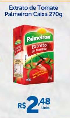 Extrato de Tomate Palmeiron Caixa 270g