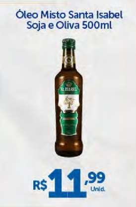 Óleo Misto Santa Isabel Soja e Oliva 500ml
