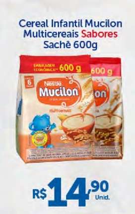 Cereal Infantil Mucilon Multicereais Sabores Sachê 600g