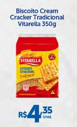 Biscoito Cream Cracker Tradicional Vitarella 350g
