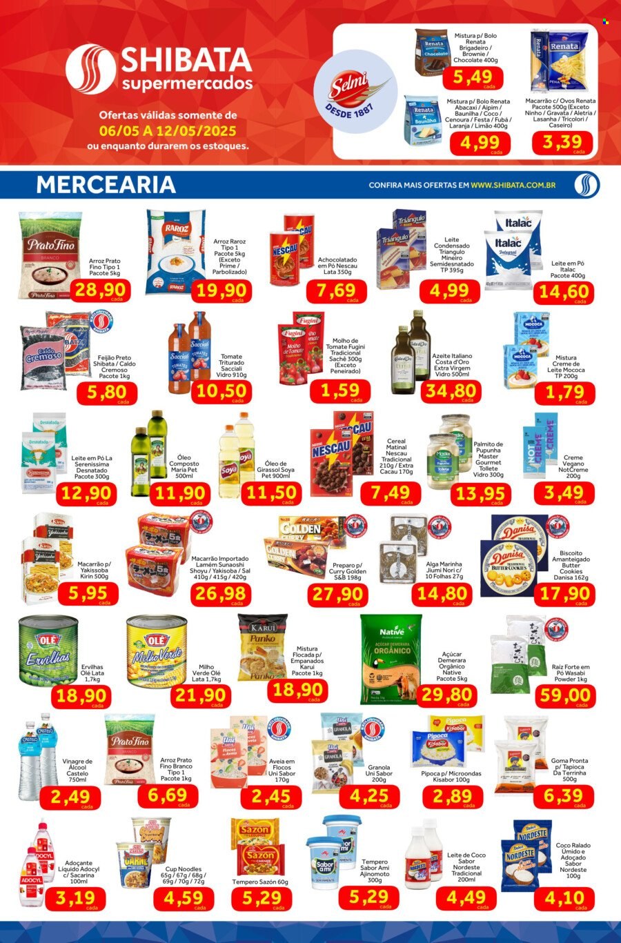 Folheto Shibata Supermercados - 06/05/2025 - 12/05/2025. Página 1