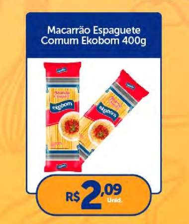 Macarrão Espaguete Comum Ekobom 400g