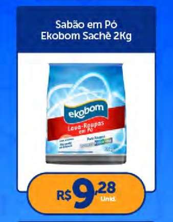 Sabão em Pó Ekobom Sachê 2Kg