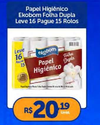 Papel Higiênico Ekobom Folha Dupla