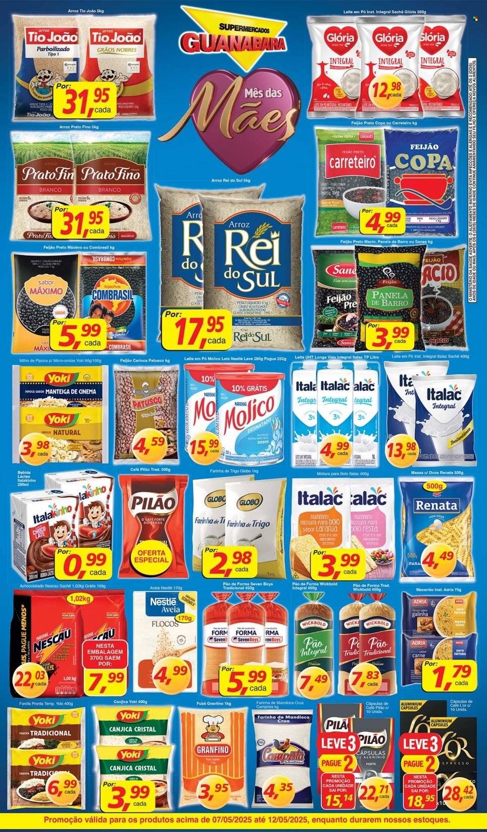 Folheto Supermercados Guanabara - 07/05/2025 - 12/05/2025. Página 1