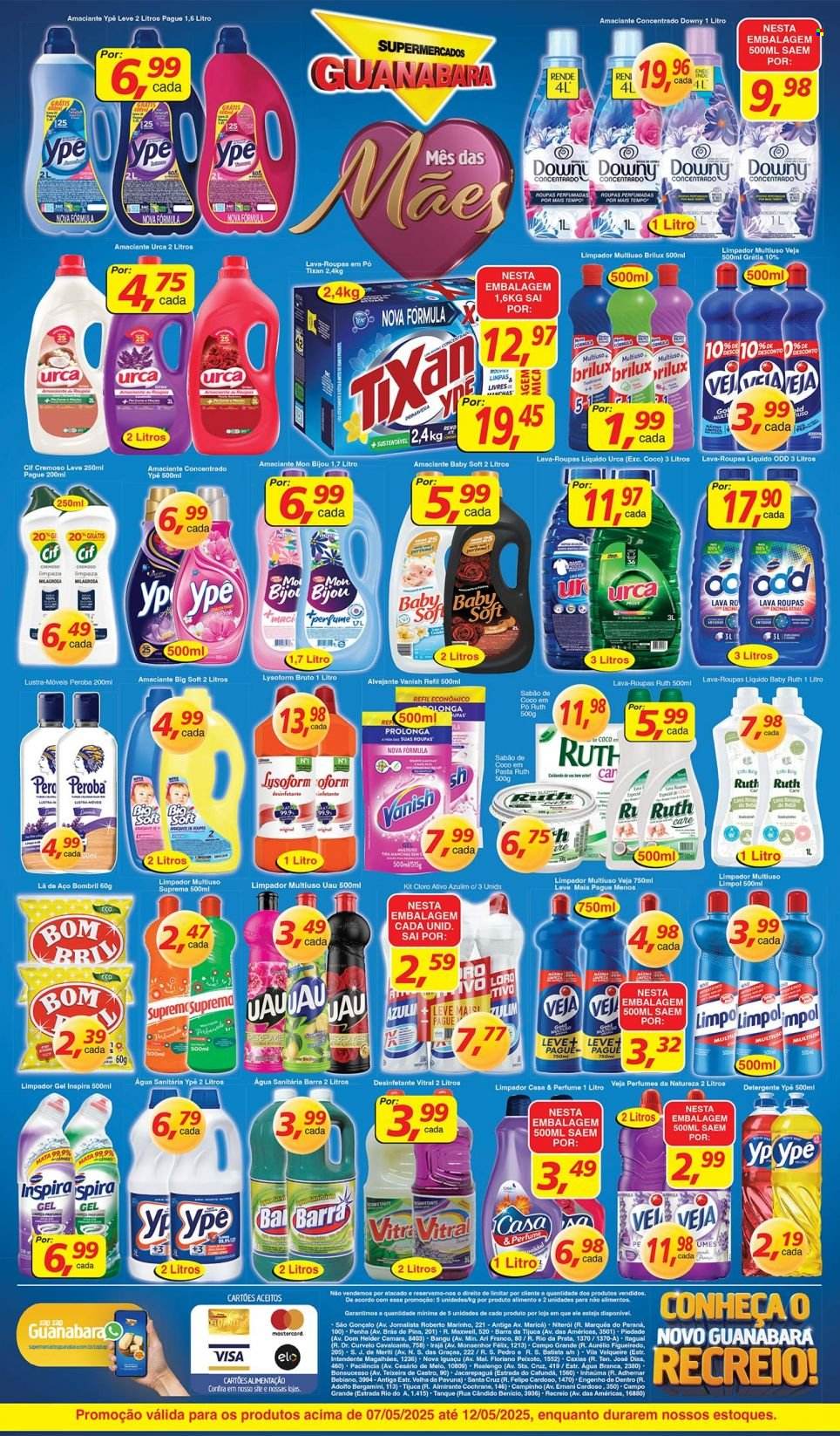 Folheto Supermercados Guanabara - 07/05/2025 - 12/05/2025. Página 1