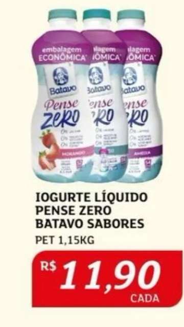 Iogurte Líquido Pense Zero Batavo Sabores