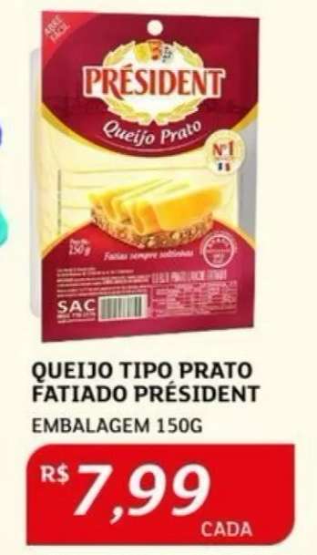 Queijo Tipo Prato Fatiado Président