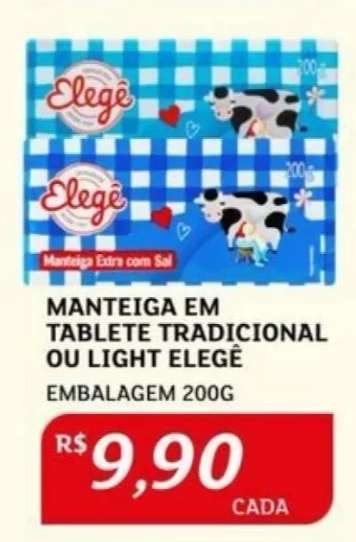 Manteiga em Tablete Tradicional ou Light Elegê