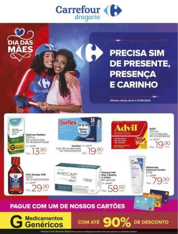 Folheto Carrefour Drogaria - 01/05/2025 - 31/05/2025.