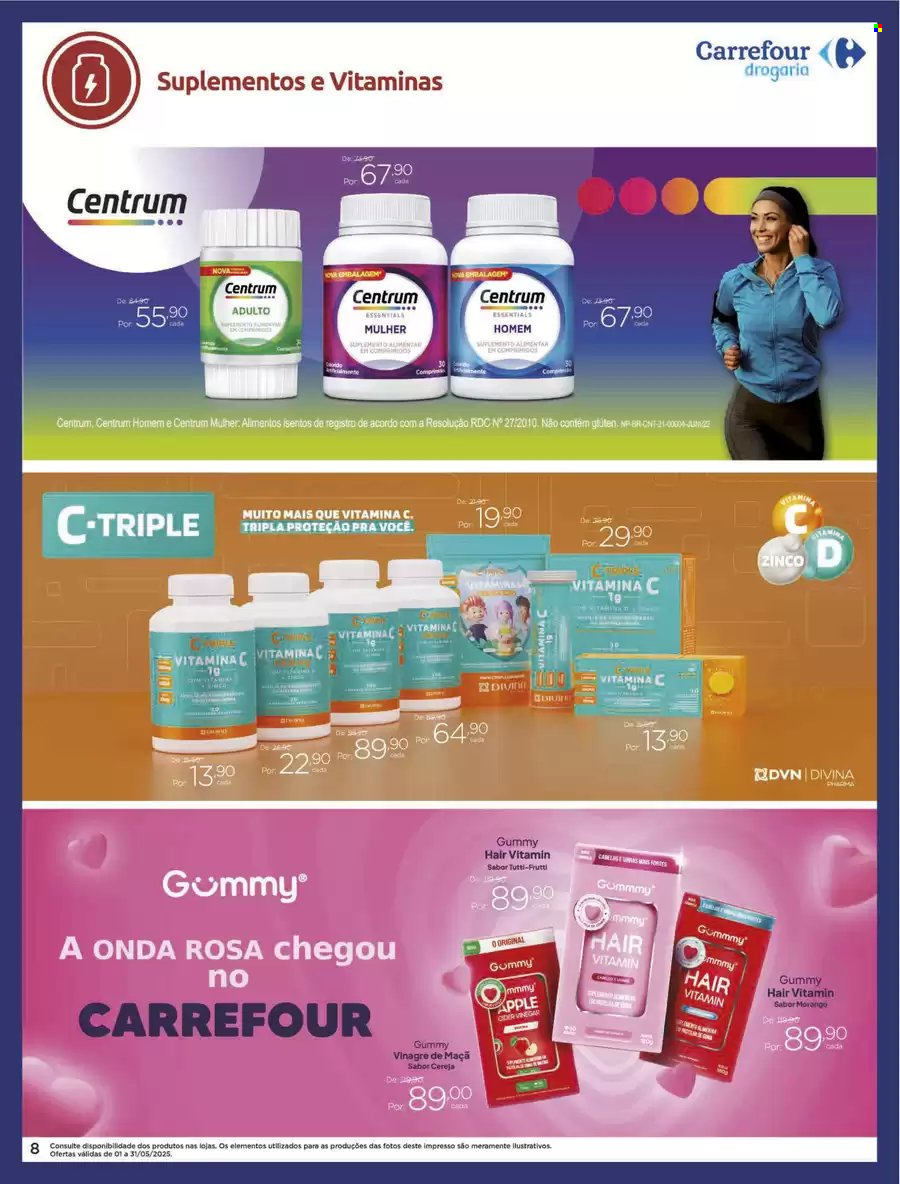 Folheto Carrefour Drogaria - 01/05/2025 - 31/05/2025. Página 1