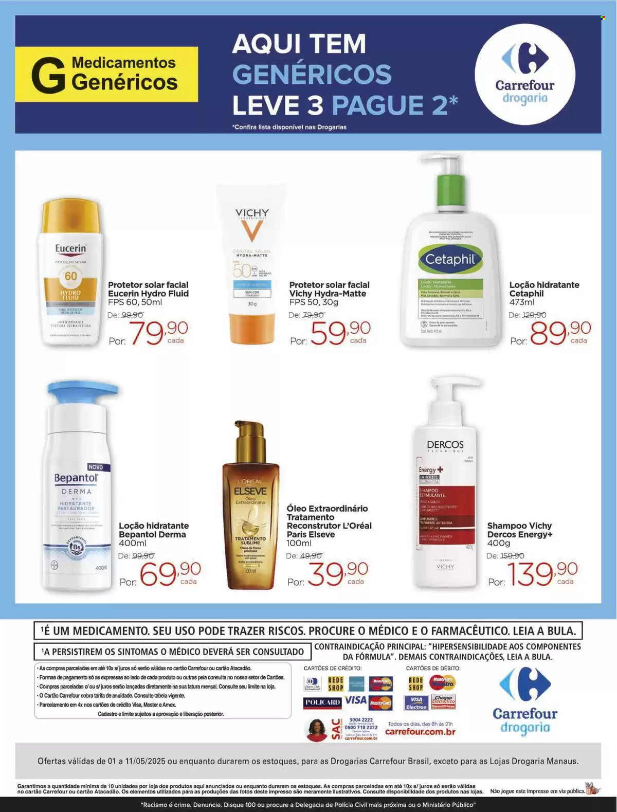 Folheto Carrefour Drogaria - 01/05/2025 - 11/05/2025. Página 1
