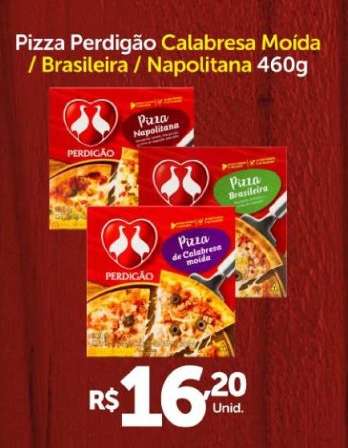 Pizza Perdigão Calabresa Moída / Brasileira / Napolitana 460g