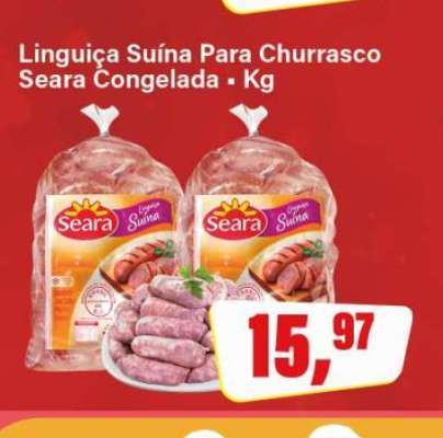 Linguiça Suína Para Churrasco Seara Congelada