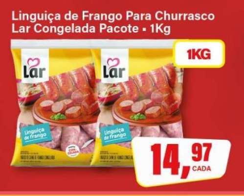 Linguiça de Frango Para Churrasco Lar Congelada Pacote