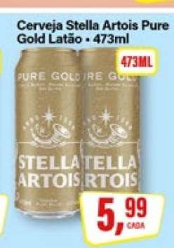 Cerveja Stella Artois Pure Gold Latão